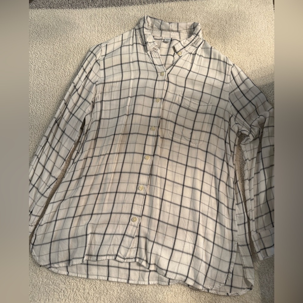 Plaid Button-Up Shirt